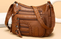 Bolso De Hombro Para Mujer De Cuero Suave Con Múltiples Bolsillos Lujo Casual Bolso De Mano Diseñador Bolso Cruzado De 2024 - details 17