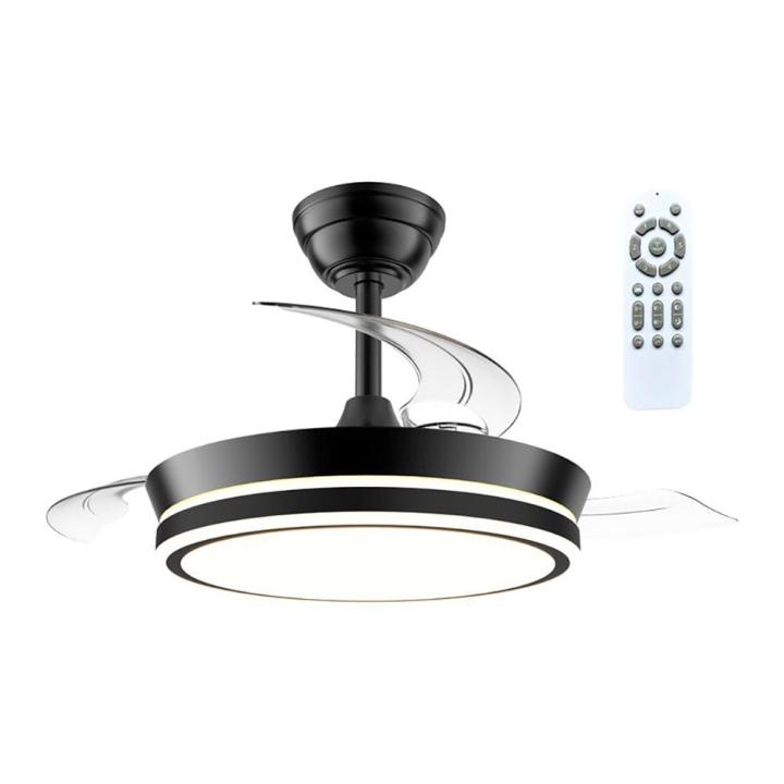 VENTILADOR DE TECHO LED CCT, 3 ASPAS RETRÁCTILES 39 W, 4290 lm, NEGRO, ASPAS Ø90 cm, PLAFÓN Ø41 cm, ALTURA 28 - 38 cm… — oferta en Miravia