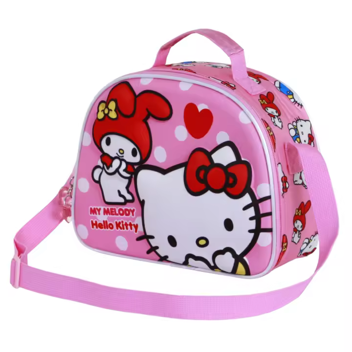 Hello Kitty Lovely Bolsa Portamerienda 3D, Rosa - 1