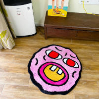 Alfombra Rosa Cherry Bomb De LAKEA Alfombra Tejida a Mano Para Decoración De Habitaciones Estilo Kawaii Pequeña Alfombra Con Diseño De Círculos Y Agujeros Para Dormitorio - details 9