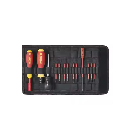 Wiha Juego de Destornilladores Dinamométricos Torquevario®-s Electric en Surtido de 14 Unid. con Limitación del Par de Apriete de Ajuste Variable y Bolsa Plegable - 1