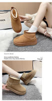 Botas De Nieve Para Mujer 2024 Nuevo Cashmere Y Material Grueso Suave Invierno Botas Cortas Con Talón Grueso Y Interior De Pluma Botines De Mujer - details 2