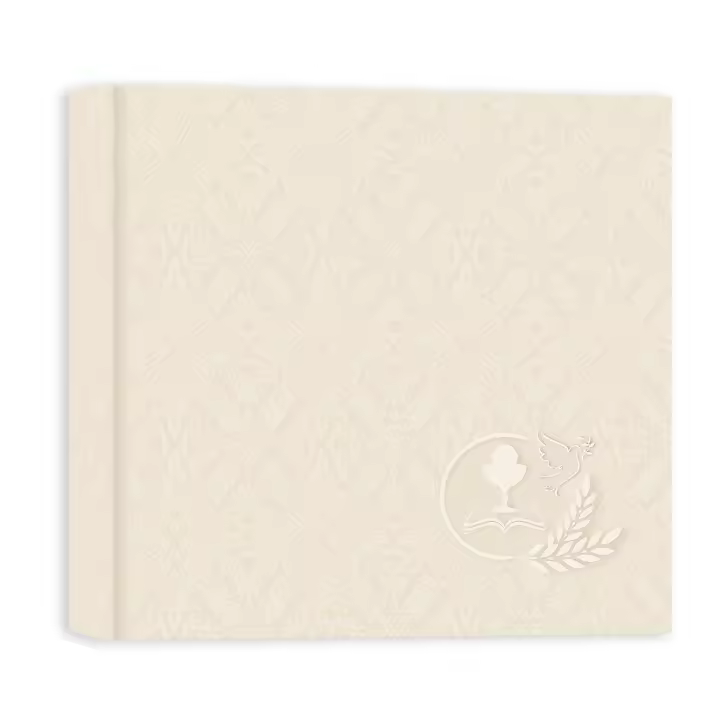 Álbum de Comunión ZEP para Pegar Fotos, Páginas en Cartulina Blanca y Pergamino, Tapa Impresa y Diario Incluido - 12 Páginas - 1