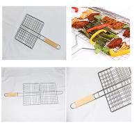 Cesta De Barbacoa Para Asador Red De Queso Y Carne De Pescado Soporte De Red De Malla Para Alimentos Herramientas De Cocina Al Aire Libre Plata - details 2