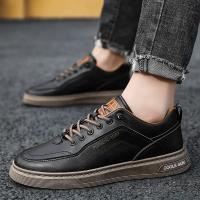 Zapatos Casuales Para Hombre De Color Sólido Y Moda Portátiles Cómodos Planos Antideslizantes Y Resistentes Al Desgaste Deporte Con Suela De Cuero Viscosa Talla Verdadera - details 30