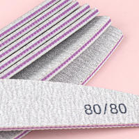 Set De 10 Piezas De Archos Para Uñas Doble Cara Para Manicura Con Papel De Herramientas De Limpieza Curva 100/180 Y 80/80 - details 3