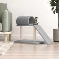 vidaXL Rascador para Gatos con Túnel y Escalera Árbol de Escalada Color Crema,  Gris claro,  Gris oscuro y mas - details 1