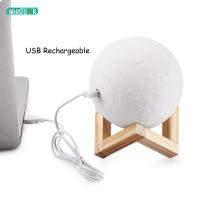 Lámpara Nocturna LED De Luna 3D Recargable Cambio De Color Lámpara De Toque Para Niños Iluminación Para El Hogar - details 5