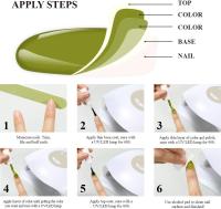 CIMIY Juego de 8 esmaltes de uñas de gel - Kit de manicura con capa superior para otoño e invierno diario con infinito natural blanco verde coral para mujeres Giirl UV LED en remojo - details 0