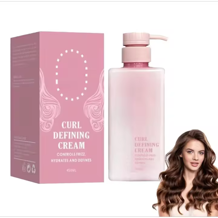 Crema definidora de rizos Hairhalo - Crema definidora de rizos Hair Halo, peina con manteca de karité, hidrata y mantiene el cabello sin frizz (2 unidades) - 1