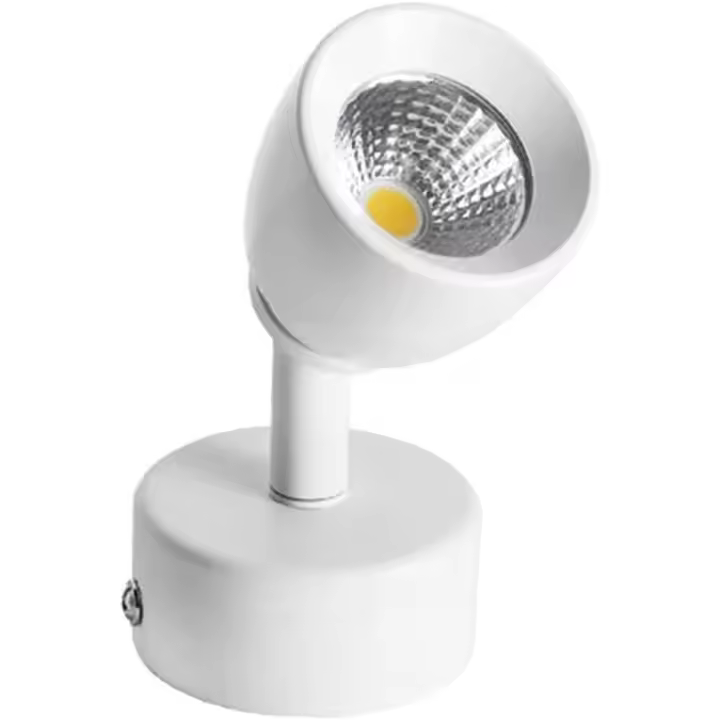 Foco direccional para interiores, foco LED ajustable para montaje en superficie, aplique monopunto, lámparas de techo modernas, mini focos de 5 W para sala de estar, cocina, galería (color: blanco, 4000 K) - 1