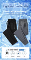 Pantalones Deportivos Casuales De Seda De Hielo Para Hombres Alta Calidad Absorción De Sudor Secado Rápido Para Running Fitness Natación Playa - details 2