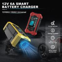 Cargador De Batería Para Coche Y Motocicleta Táctil 12V 8A 10A Con Pantalla LCD Digital Reparación De Pulso Cargador Inteligente Y Rápido - details 0
