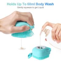 Cepillo De Baño Para Perros Y Gatos De Silicona Suave Masajeador De Peluca Dispensador De Ducha De Peluquería Para Mascotas En Colores Amarillo Rosa Y Azul - details 12