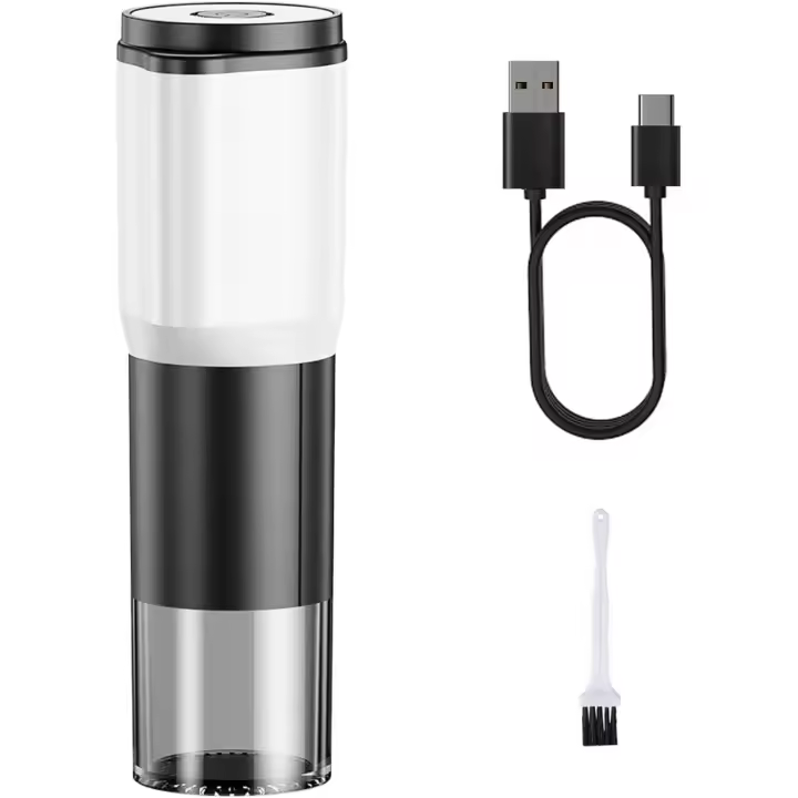 Pequeño molinillo Eléctrico inalámbrico, molinillo de café Eléctrico portátil one tone with Cuchillo Limpio para Viajes, campamentos, Oficina - 1