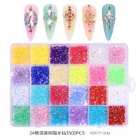 Kit De 3500 Piezas De Rhinestones De Colores Y Brillo Para Uñas Con Fondo Plano Resina Redonda Accesorios Para Decoración De Arte De Uñas DIY - details 5