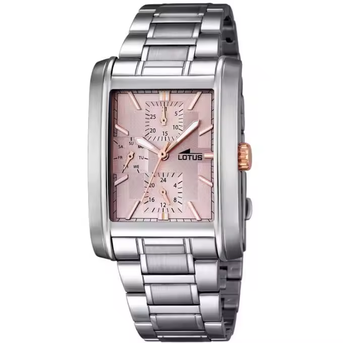 Reloj Lotus De hombre Moderno Multifunción Elegante Esfera Rosa Salmón 18222/4 - 1