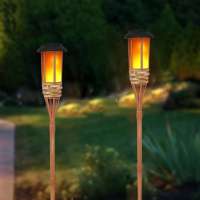 Lámpara Solar LED Efecto De Llama De Bambú Impermeable Iluminación De Jardín Torches De Jardín Paisajismo Exterior Luz - details 5