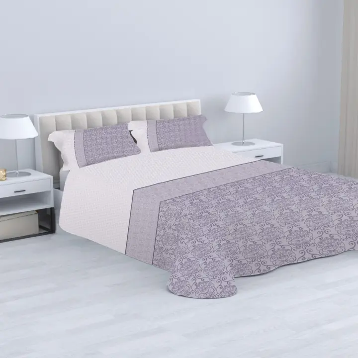 HOMESOL - Colcha boutique reversible sin cojines .ideal para primavera y verano 100% poliester / Colcha Bouti /termosellado/para verano y entretiempo /primavera verano  /Reversible - 1