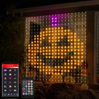 Luz De Encaje Inteligente Con 400 LEDs Control Remoto Bluetooth RGB Para Decoración De Ventanas Y Dormitorios Cambio De Color Con Música DIY - details 7