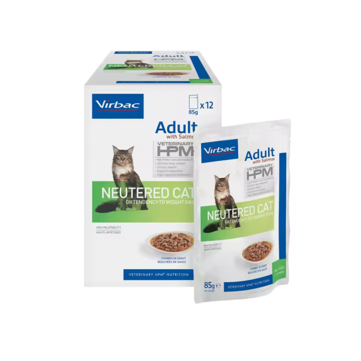 Virbac Veterinary HPM Adult Neutered Cat Comida Húmeda para Gatos 12 x 85gr - 1
