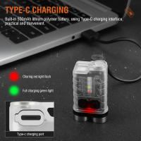 Linterna EDC V3 Lanzador De Luz Portátil Super Brillante 900 Lumens Con Cargador USB Tipo-C Luz De Emergencia Para Camping Y Trabajo - details 11