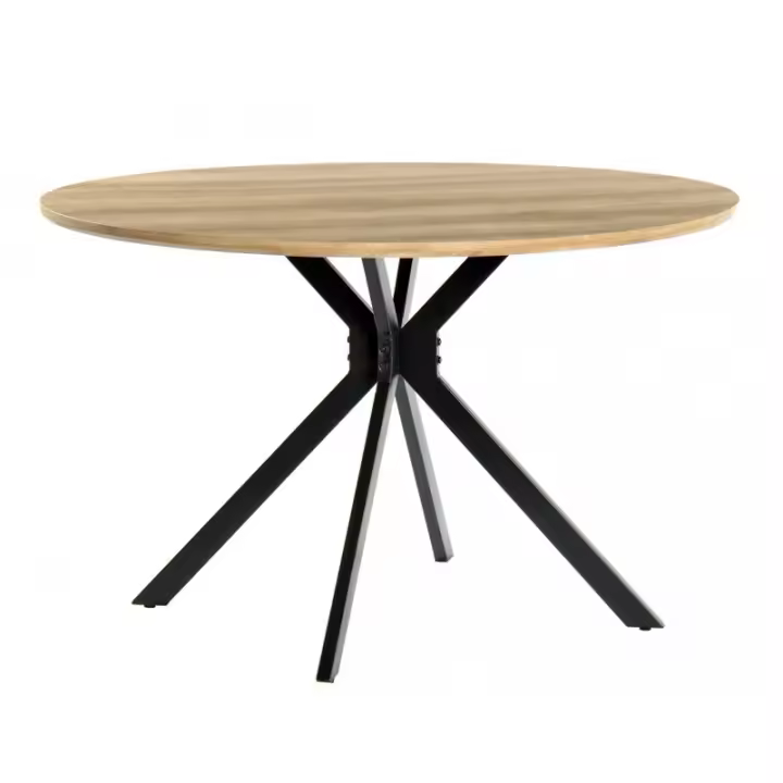 Mesa De Comedor De DM color Madera Natural  - Estilo Industrial - DECOLUNAHOME - 1