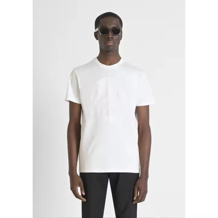 CAMISETA ANTONY MORATO REGULAR FIT CALAVERA BLANCA - 1