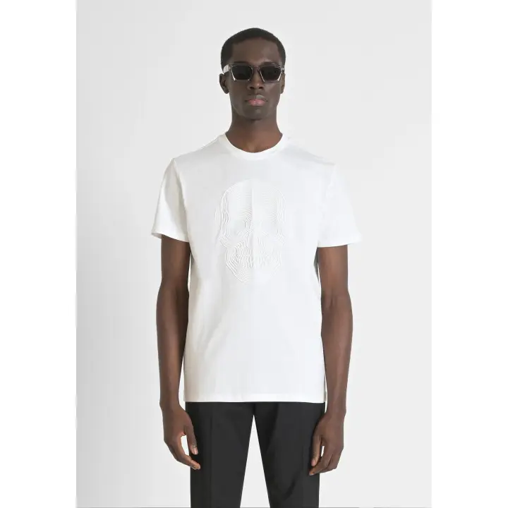 CAMISETA ANTONY MORATO REGULAR FIT CALAVERA BLANCA - 1