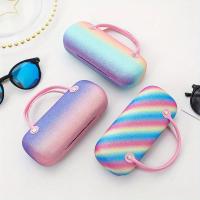 Estuche De Gafas Color Block Rainbow Y2K Estilo Cool Y Lindo Con Manija Caja De Almacenamiento Para Joyería Y Lentes Bolsa De Mano Unisex - details 1