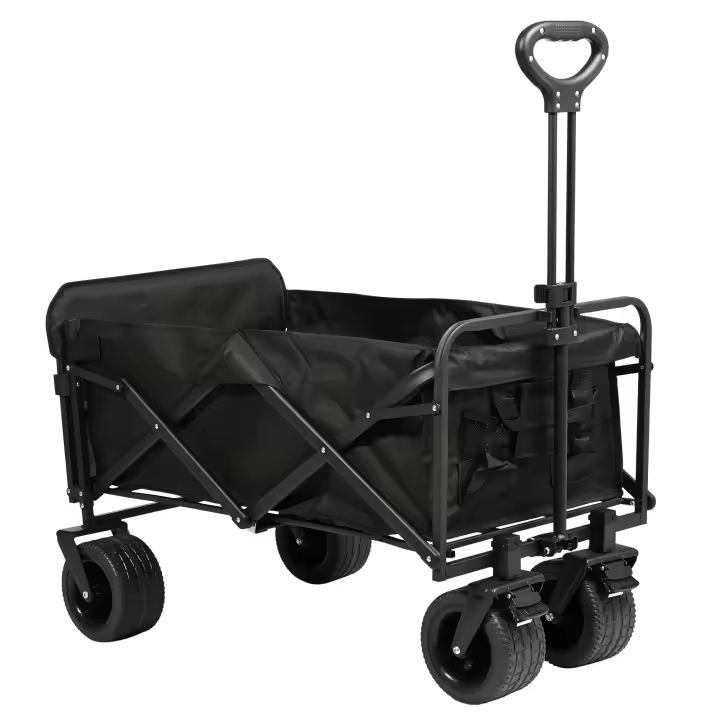 S7 STAR VC53954-VC53955 Carro Playa con Rueda Ancha, Carrito Plegable con Mango Telescópico Ajustable Puerta Trasera, Carrito Resistente Transporte para Todo Terreno, Carro Gran Capacidad 330 Litros para Jardín Campaña Compra - 1