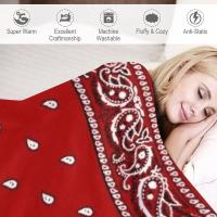 Manta De Tela De Coral Roja Suave Y Fluffy Para Sofá Y Cama Estilo Clásico Antipelusa Portátil Para Todas Las Estaciones - details 4