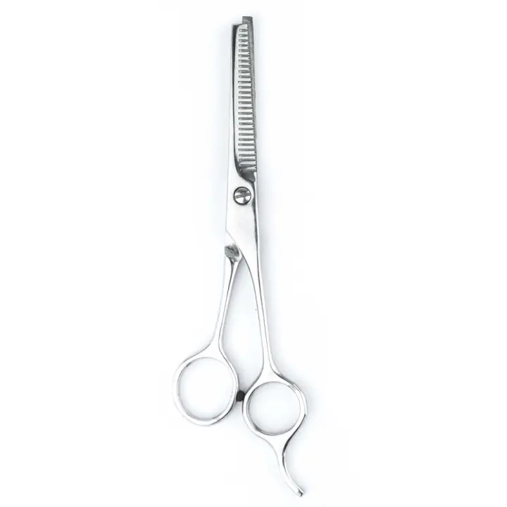 Mediawavestore Tijeras de Peluquería BETA ACCIAIO 17cm Hoja Recta para Vaciar Cabello - 1