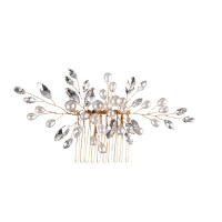 Pegatinas De Pelo De Perla Con Diamantes Para Mujer Accesorios De Cabello De Boda Florales De Moda Aleación De Aluminio - details 8