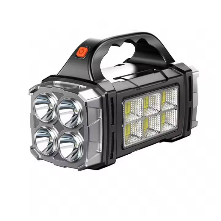 Linterna LED Solar de 5000mAh, linterna COB para acampar, luz de trabajo, linterna con carga USB, reflector portátil impermeable, Banco de energía - 1