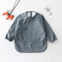 Bib De Comida Para Bebé De Color Sólido Impermeable Y Anti-Suciedad Ropa Suave De PU Para Niños Y Niñas De 7-24 Meses - details 3