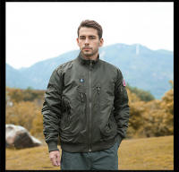 Chaqueta De Piloto MA-1 Para Hombre Estilo Militar Con Estampado De Camuflaje Chaqueta De Béisbol Gruesa De Algodón Para Otoño E Invierno Cierre De Cremallera - details 23