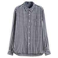 Nueva camisa de manga larga para hombre de talla grande a cuadros informal sin hierro tendencia de camisa de primavera y otoño - details 1