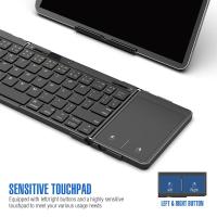 Teclado Plegable De Viaje Con Touchpad Y Pantalla Bluetooth Multidevice Para Windows iOS Android Teclado Plegable Con Touchpad - details 2