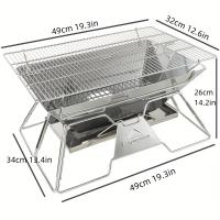BOPORO Parrilla Barbacoa Incinerador MT3 Acero Inoxidable Plegable Portátil - details 0