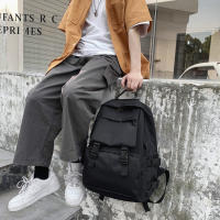 Mochila Estudiantil Negra De Gran Capacidad Estilo Harajuku Casual Para Hombres Y Mujeres Mochila Unisex De Calle Alta Ruta Bolsa De Viaje - details 3
