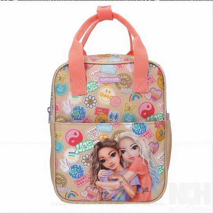 TOPModel mini mochila GIRL POWER colores beige y coral - Top Model - 1