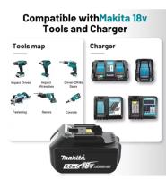 Batería Makita recargable 18V de 6.0Ah iones de litio BL1850 BL1880 BL1860B LXT400 - details 4