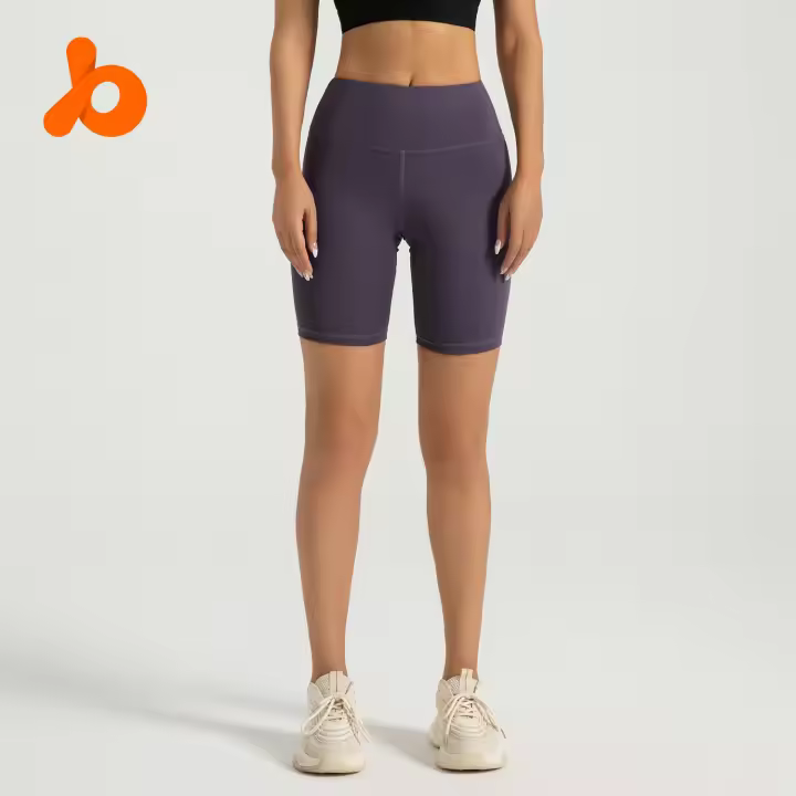 MOV-Pantalones cortos Deportivos y de fitness, pantalones de color melocotón, leggings de Belta Alta para Mujer, Yoga para Mujer - 1