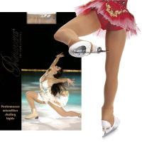 STD SKATES - PRIMAVERA - MEDIAS IMPERMEABLES PARA PATINAJE ARTÍSTICO - TECNOLOGÍA 3D - REALZA PIERNAS - BEIGE - details 4