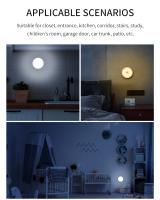Luz Nocturna Sensor De Movimiento LED RGB Frío Caliente Magnética Para Armario Sala De Estar Cocina Dormitorio Iluminación Ambiental - details 21