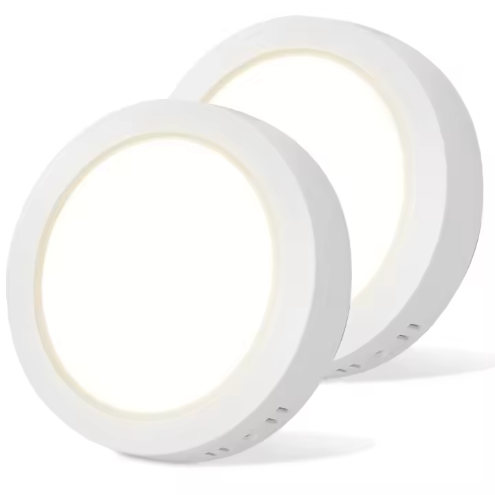 Aigostar Lámpara de Techo LED 12W (Equivalente a 108W) Plafón LED 1300LM IP20 Techo luz blanco calida 3000K para Cocina Sala de Estar Dormitorio Pasillo 174 * 35Hmm, 2PCS - 1