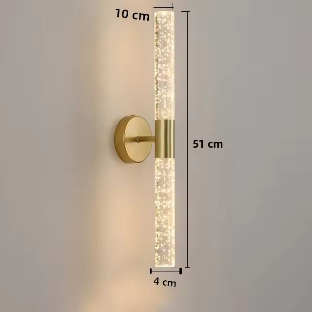 Lámpara De Pared LED Moderna Con Cristal Para Dormitorio Y Sala De Estar Iluminación Interior De Pasillo Y Aisles Estilo Nórdico - 1