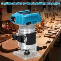 Recortadora eléctrica para carpintería, máquina de recorte sin escobillas, enrutador de madera, fresadora, grabado, ranuradora para batería Makita de 18V, 18000rpm Recortadora eléctrica para carpintería - details 3