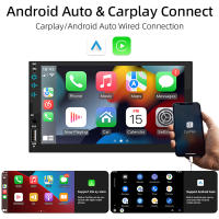 Reproductor Multimedia Para Coche HIPPBQCC 7 Pulgadas Carplay Android Auto 1 Din Pantalla Táctil HD FM Entrada AUX BT Línea Espejo Universal - details 1